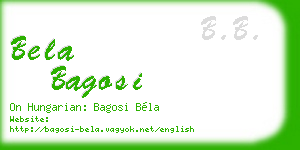 bela bagosi business card